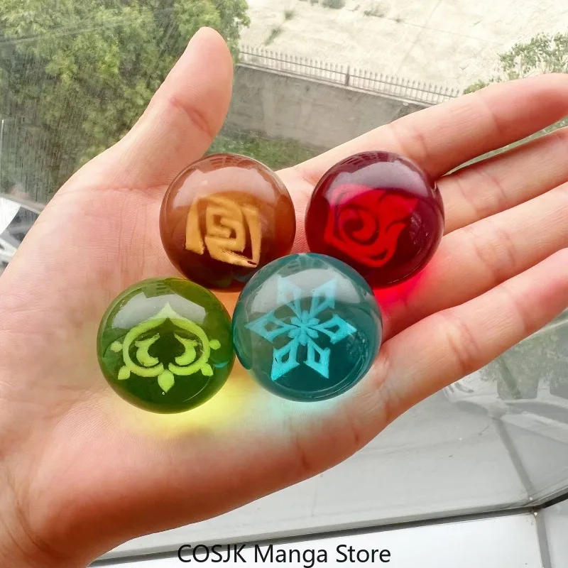 Desk Setup Lamp - Game Genshin Impact Elements Glass Ball
