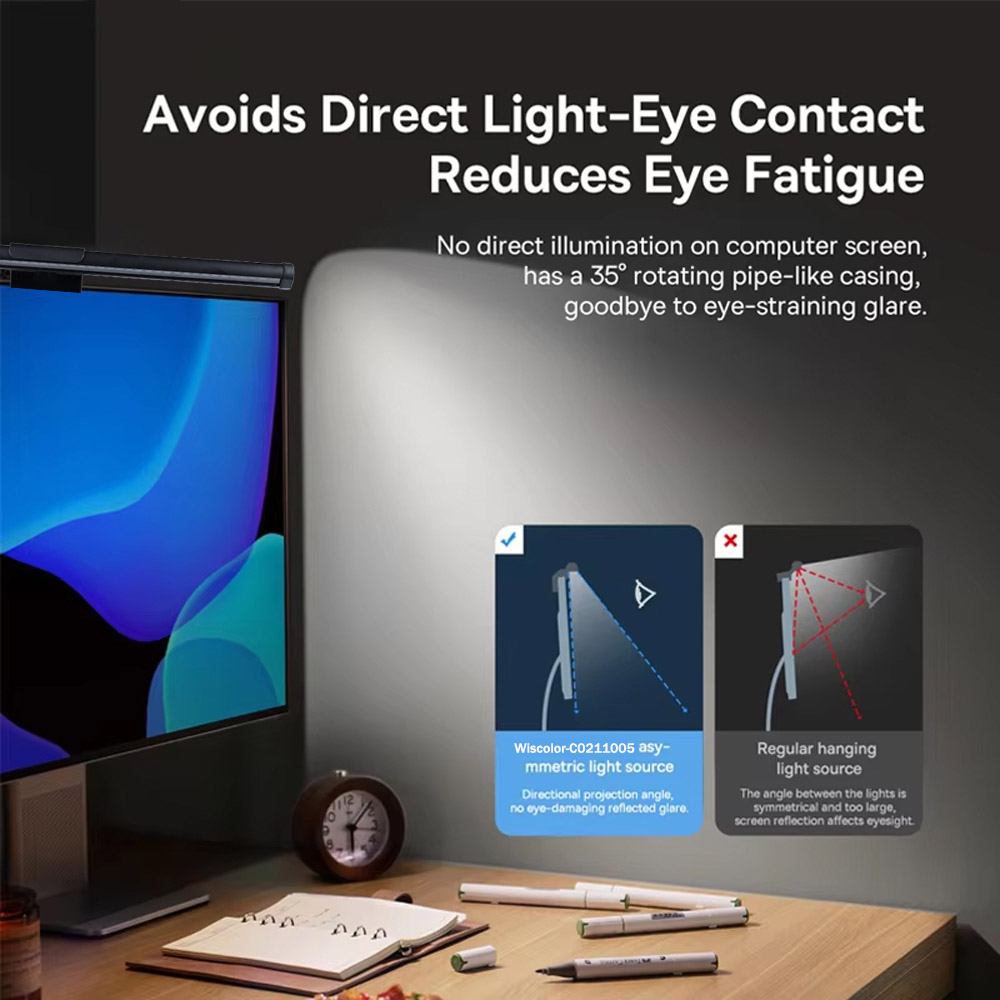 Wiscolor LED Screen Monitor Ha - đánh giá và giá Desk Setup Lamp